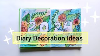 First Page Diary Decoration ideas 😍❤️ bulletjournal journal 2024 diary [upl. by Anzovin795]