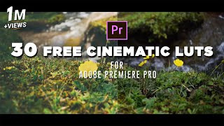 30 FREE Cinematic Luts  Color Grading  How to apply Luts in Adobe Premiere Pro [upl. by Drwde676]