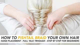 How To Fishtail Braid Your Own Hair Step By Step For Beginners 🌸Easy amp Cute 5minute Braid Hairstyle [upl. by Irtemed]