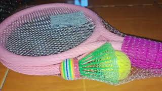 UNBOXING BADMINTON RACKET  MINI BASKETBALL TOY [upl. by Mahmoud]