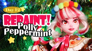 Repaint Polly Peppermint the Christmas Elf – Day 12  Twelve Days of Craftsmas [upl. by Cook219]