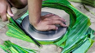 Awesome Way They Produce Million of Eating Plates With Banana Leaves [upl. by Ashton]