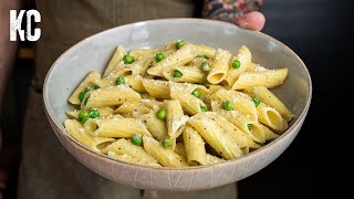 Pasta Gorgonzola with Peas Sauce From Pasta Water [upl. by Rianon]