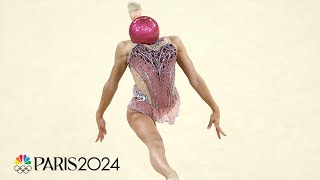 The breathtaking art of rhythmic gymnastics at the Paris Olympics  NBC Sports [upl. by Ifen928]