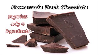 Homemade Dark Chocolate Recipe  How to Make Homemade Dark Chocolate Video [upl. by Yesllek]