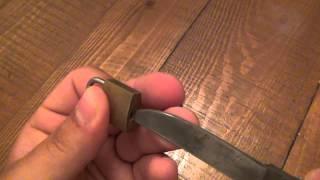 How To  Pick Open A Small PadlockWITH A KNIFE [upl. by Lady134]