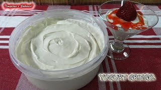 YOGURT GRIEGO con solo 3 ingredientes saludable y muy fácil el mejor [upl. by Ojillib100]