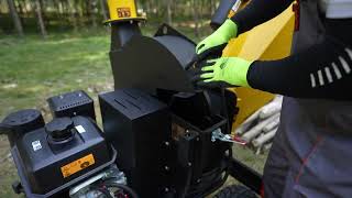 Highlights of 5 inch Estat KOHLER Gasoline Engine Powered Disc Wood Chipper with Taillight P4205 [upl. by Ylek786]