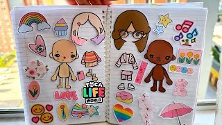 choose one outfit and hairstyle🥹for Toca bocatoca boca sticker book tocaworld craft [upl. by Artimid783]