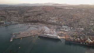 Cruise ship MS OOSTERDAM HOLLAND AMERICA at the Port of San Antonio Chile [upl. by Isyed]