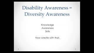 Raising Awareness and Developing Disability Cultural Competence in the Supervisory Relationship [upl. by Assirroc]