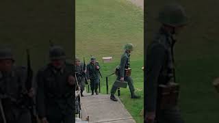 WW D Day German Communications Military Walks By at DDay Reenactment in Conneaut Ohio [upl. by Nnoj]