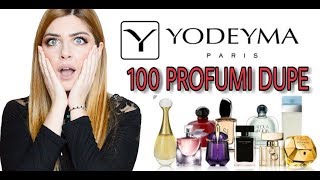 100 PROFUMI dupe YODEYMA fragranze uomo e donna copie di profumi famosi Profumi equivalenti [upl. by Eibor]