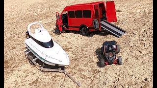 Rc BOAT LAUNCH AND RECOVERYRC VAN AND AXIAL CANAM ADVENTURE [upl. by Colman85]