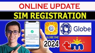 ONLINE SIMCARD REGISTRATION USING GLOBE ONE APP  TM AND GLOBE  NEW UPDATE 2024 [upl. by Nanci]