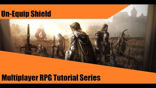 Attach Shield To Back  Unequip Shield   40 Make a Multiplayer RPG in UE4  Tutorial Series [upl. by Orola]