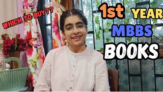 1st YEAR MBBS BOOKS TO BUY mbbs mbbs1styear neet2024 [upl. by Nail974]