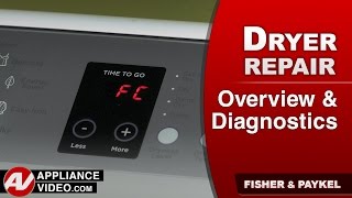 Fisher amp Paykel DE7027P1 Dryer  Overview and Diagnostic Mode [upl. by Euqor]