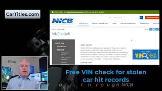 Free VIN check for stolen car report online [upl. by Rab]