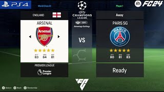 FC 24  Arsenal FC VS Paris Saint Germain FC  UEFA Champions League [upl. by Soph]