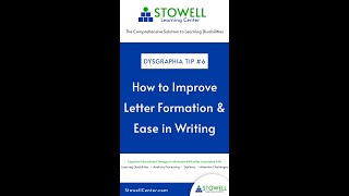 Dysgraphia Tip 6  How to improve letter formation and ease in writing [upl. by Oys]