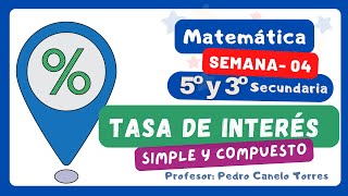 TASA DE INTERÉS SIMPLE Y COMPUESTO [upl. by Nolek]