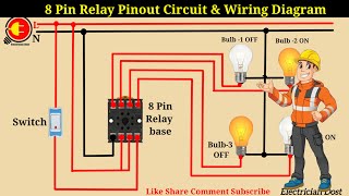 8 Pin Relay Pinout Circuit and Wiring Diagram relay [upl. by Arataj]