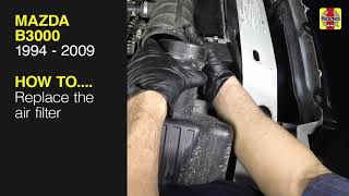 Mazda B3000 1994  2009  Replace the air filter [upl. by Nimesh]