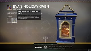 All Recipes for quotThe Dawningquot How To Make for Masterwork Holiday Oven Destiny 2 The Dawning [upl. by Nepil]