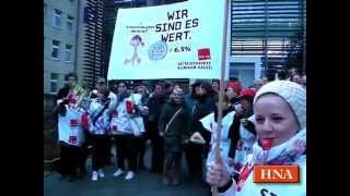 Warnstreik in Kassel Mitarbeiter der Stadt im Ausstand [upl. by Ramu589]