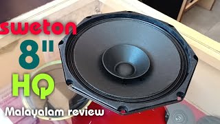 Sweton 8 inch fullrange speakerMalayalam review [upl. by Benyamin156]