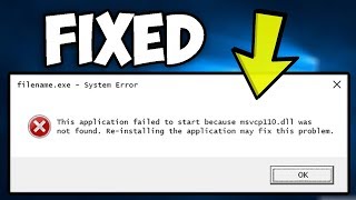 2024 Fix Missing msvcp110dll on Windows 10 [upl. by Aikas]