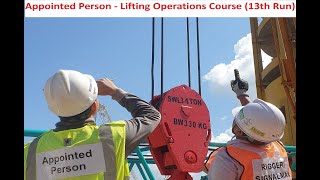 Appointed Person  Lifting Operations Course 13th Run [upl. by Gentry220]