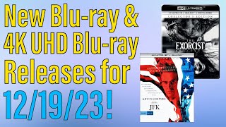 New Bluray amp 4K UHD Bluray Releases for December 19th 2023 [upl. by Chard140]