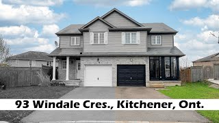 93 Windale Cres Kitchener  SemiDetached Home for Sale [upl. by Idid]