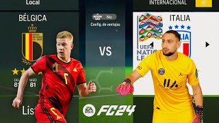 Belgica vs ItaliaUEFA Nations League EA FC 24 Recreación Playstation 4 Pro [upl. by Schell85]