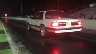 1987 Mustang 50 LX Notchback Pt4 Nitrous Track Trip Budget Fox Body Drag Car [upl. by Airetnuhs]