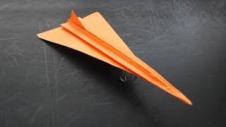 How to Make a Concorde Origami Paper Plane Instruction [upl. by Eenolem]