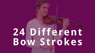 24 Different VIOLIN BOWING Techniques [upl. by Onyx]