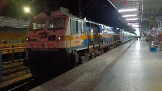 Journey from Trichy to Kalyan in 22498Trichy  Shri Ganganagar Humsafar Express led by Pune WDP 4D [upl. by Ycal]