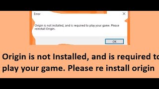 Origin is not installed Please Re Install the origin FIFA19 fix [upl. by Sammie]