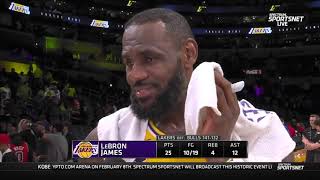 LeBron James PostGame Interview  Chicago Bulls vs Los Angeles Lakers [upl. by Chemar452]