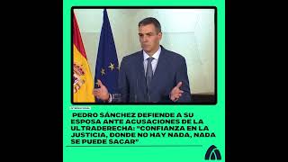 Pedro Sánchez defiende a su esposa ante acusaciones de la ultraderecha shorts [upl. by Wheaton]