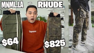 825 Rhude Cargos vs 64 Mnmlla Review and Comparison [upl. by Dranyar]