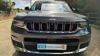 24plate RHD Jeep Grand Cherokee L LWB 7seat 36L Petrol 4x4 8Auto Baltic Grey Beige Leather [upl. by Drawde346]