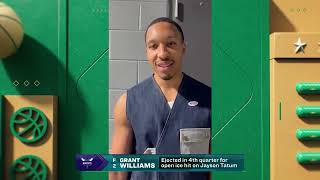 EXCLUSIVE INTERVIEW Grant Williams explains his hard foul on Jayson Tatum [upl. by Siekram125]