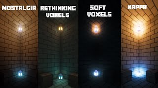 Rethinking voxelsSoft voxelsNostalgiaKappa Shaders Comparison [upl. by Elenaj]