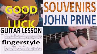 SOUVENIRS  JOHN PRINE fingerstyle GUITAR LESSON [upl. by Huxley]