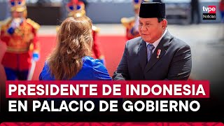 Presidenta Dina Boluarte recibe a su homólogo de Indonesia en Palacio de Gobierno [upl. by Sharai1]