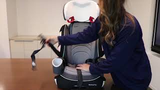 Graco® How to Remove and Replace the Car Seat Cover on the Nautilus® 65 3in1 Harness Booster [upl. by Alleon]